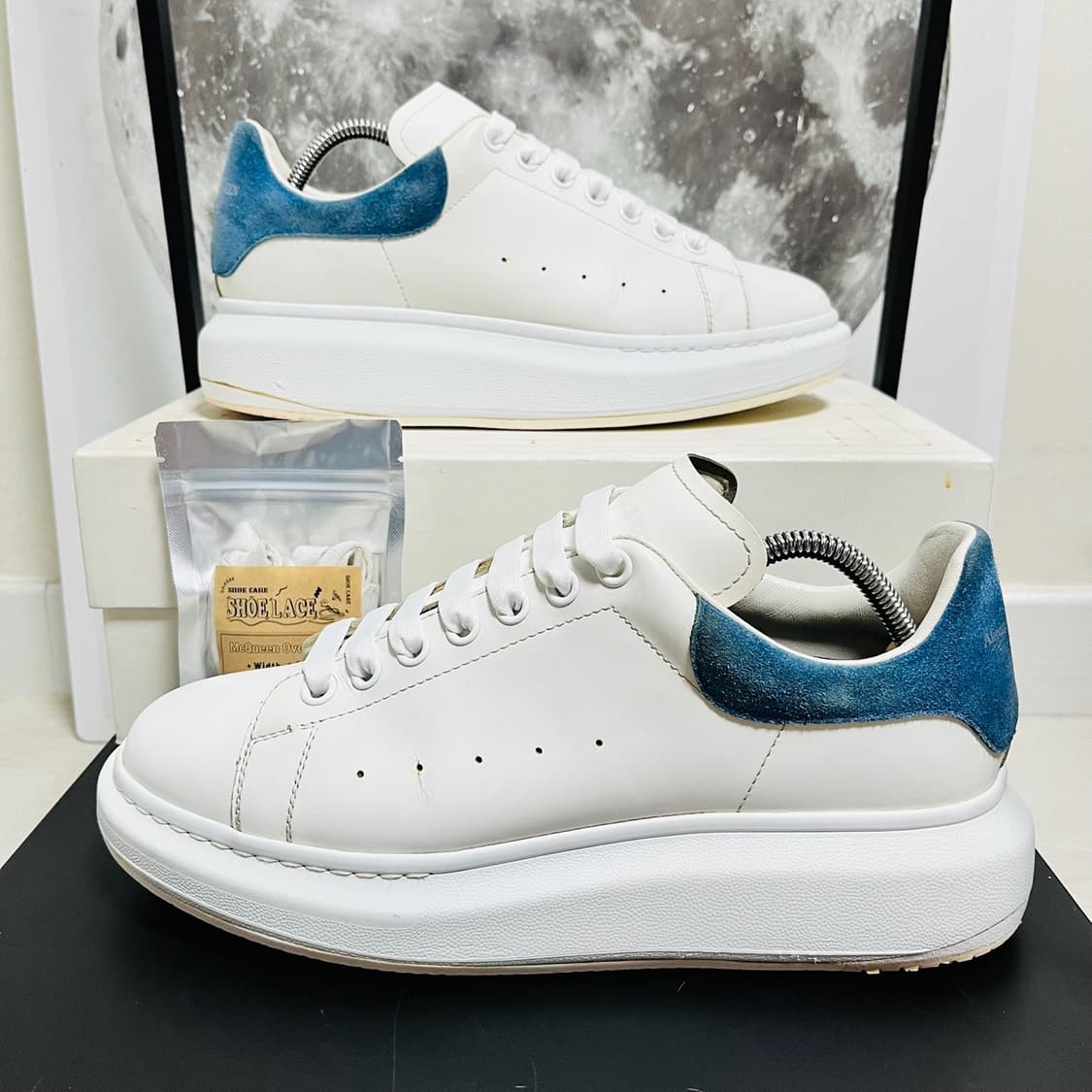 정품 43) 알렉산더 맥퀸 블루탭 오버솔 스니커즈 275~280 상품이미지1