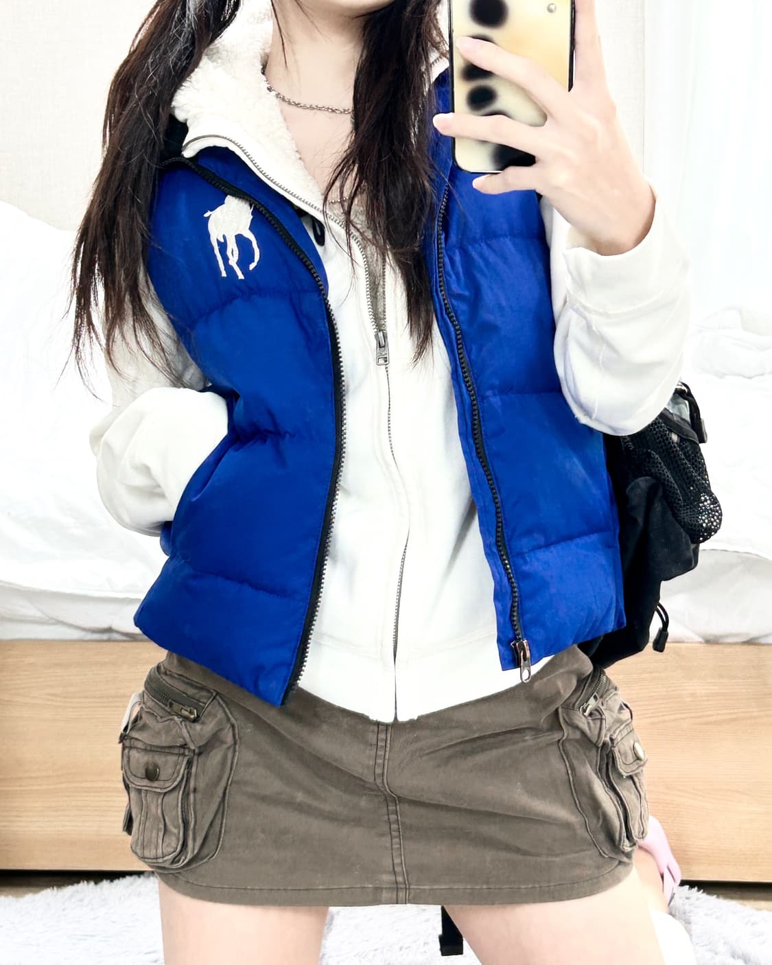 폴로 빅포니 코발트블루 패딩조끼 상품이미지2