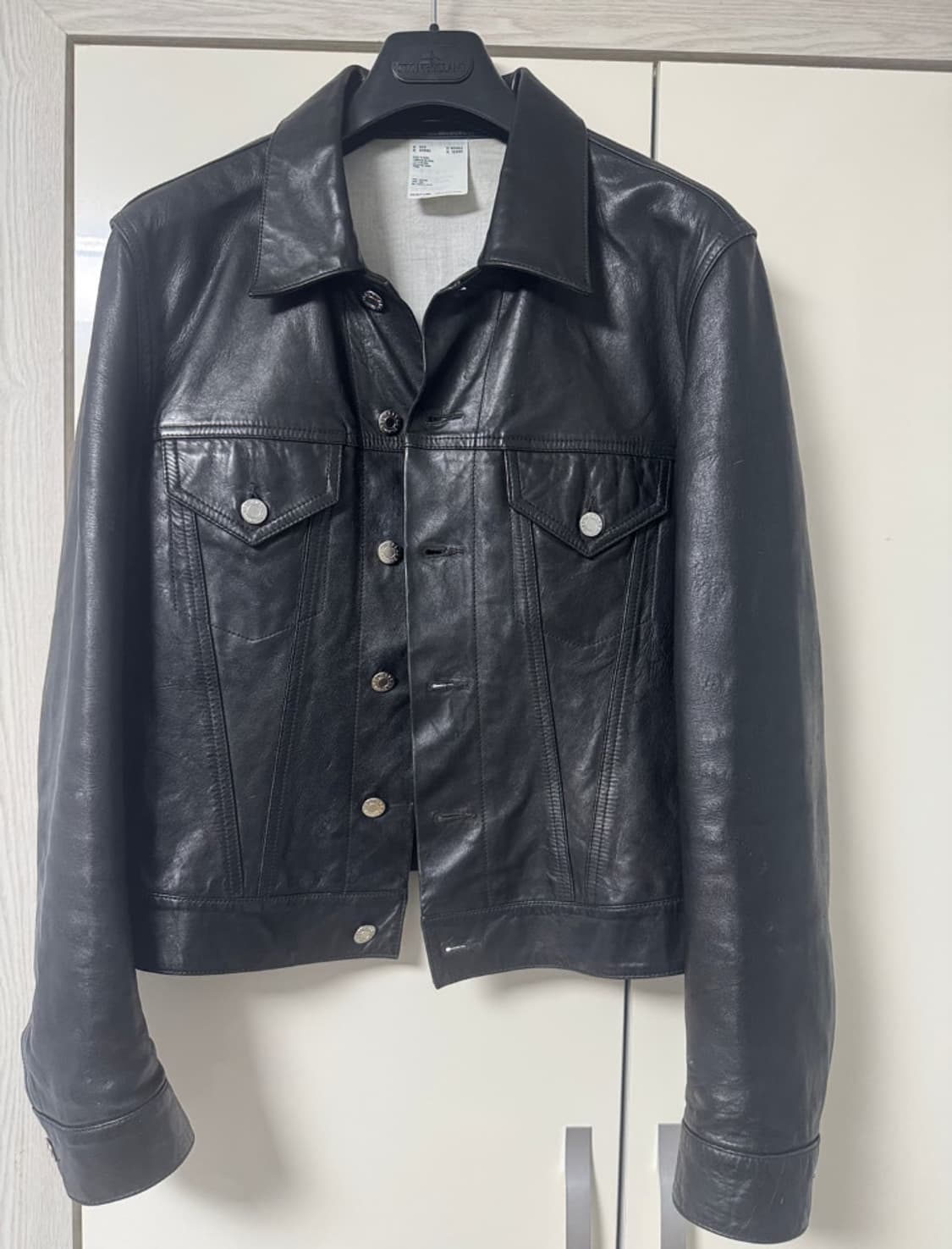 헬무트랭 레더 트러커 자켓 상품이미지1