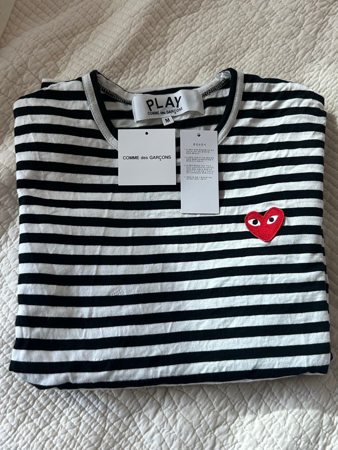 [크림정품/M사이즈]꼼데가르송 스트라이프 롱슬리브 상품이미지2