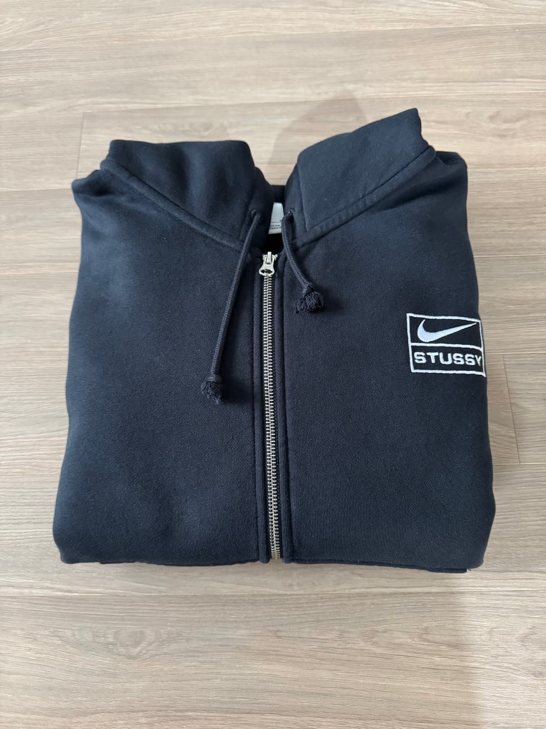 나이키 x 스투시 풀 집 워시드 플리스 후드 블랙 상품이미지2
