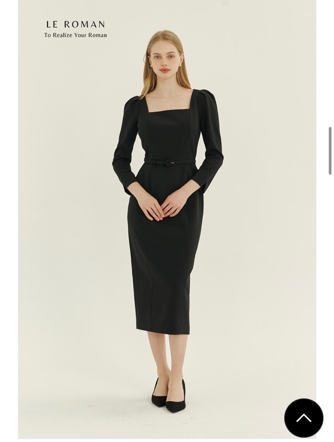 르로망 스퀘어넥 슬림 드레스 1사이즈 상품이미지1