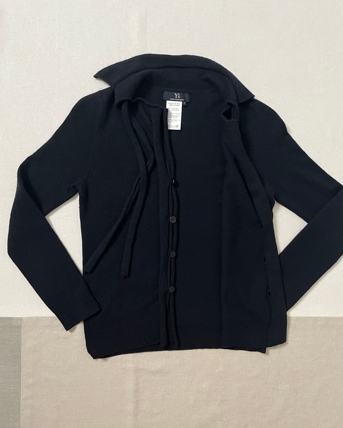 요지야마모토 카라 스트랩 가디건 yohji yamamoto Y’s  상품이미지3