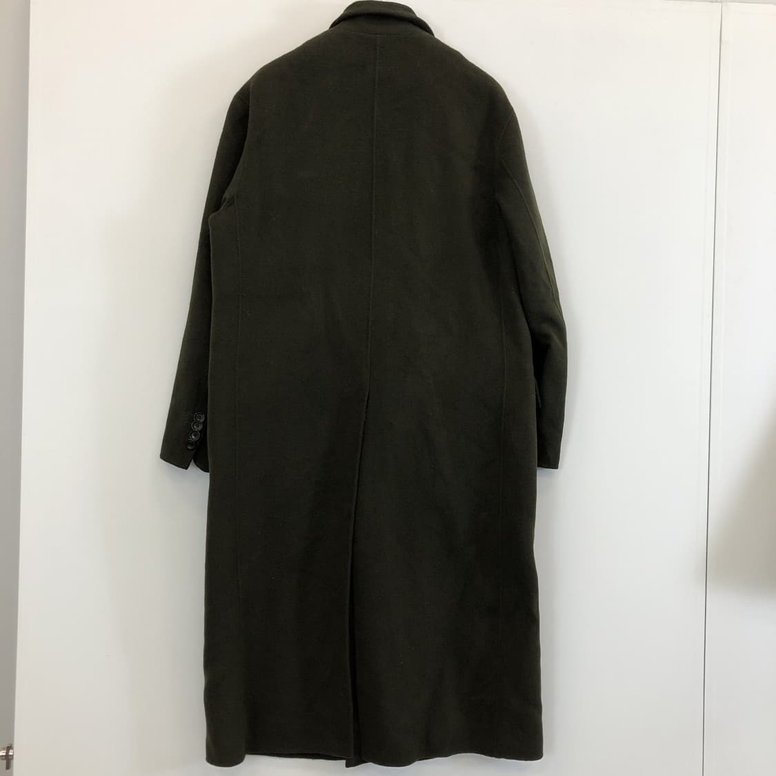 티아이포맨 캐시미어 더블 브레스티드 오버코트 95 카키  상품이미지4