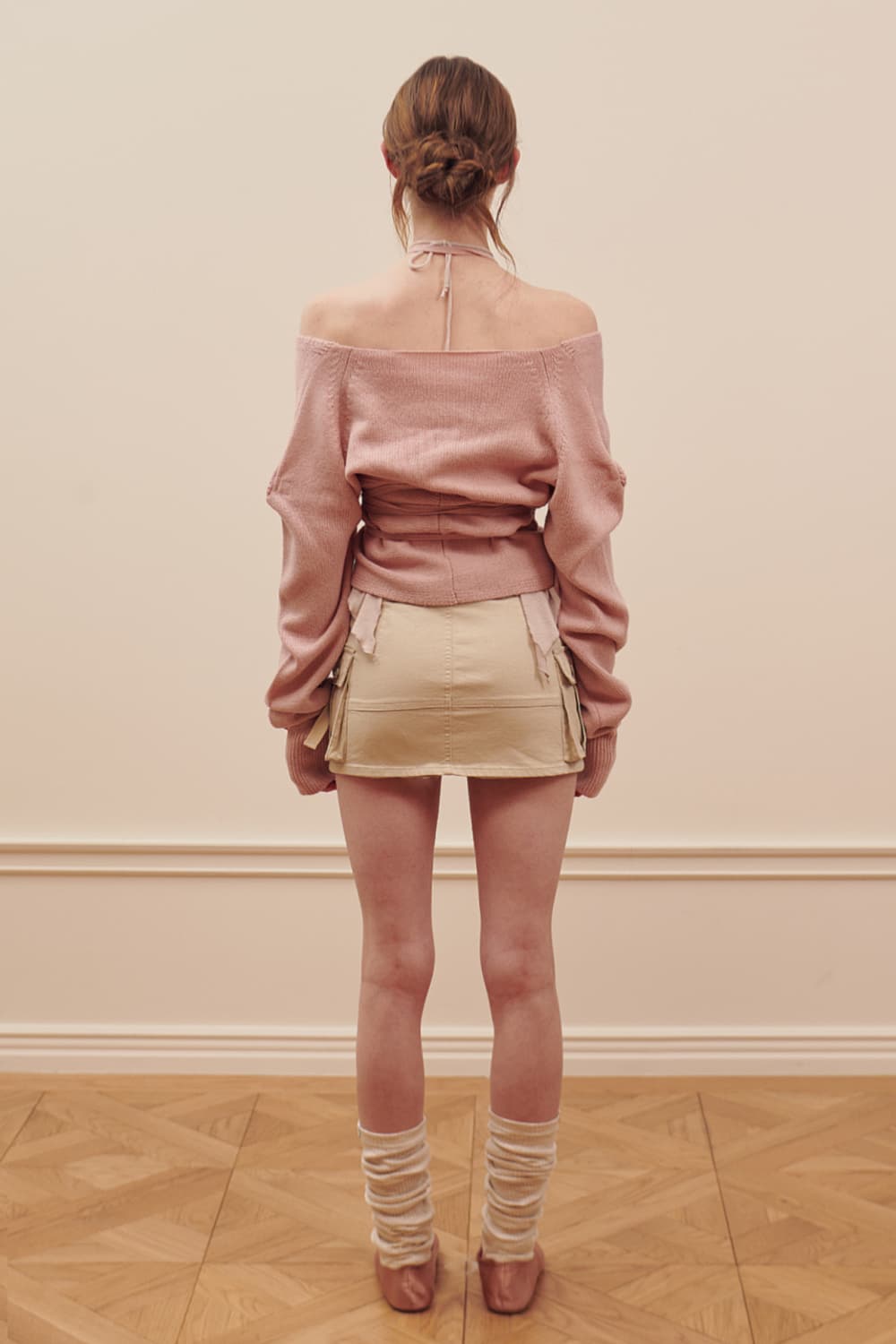 페인오어플레져 아이리스 랩 니트 핑크 상품이미지6