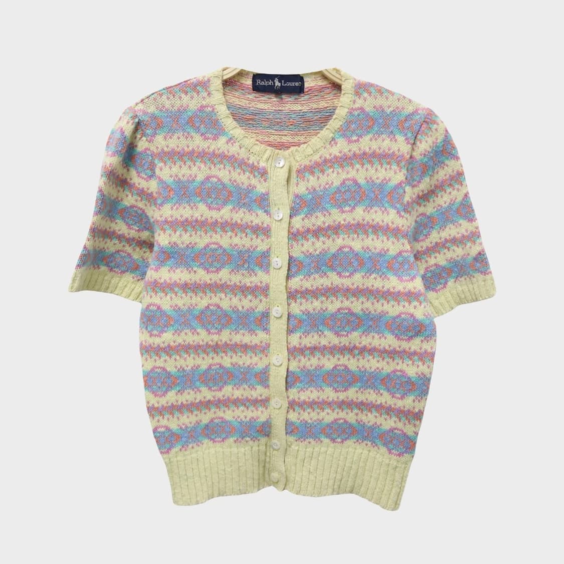 랄프로렌 오네갸루 패턴 반팔 가디건  61722 상품이미지1