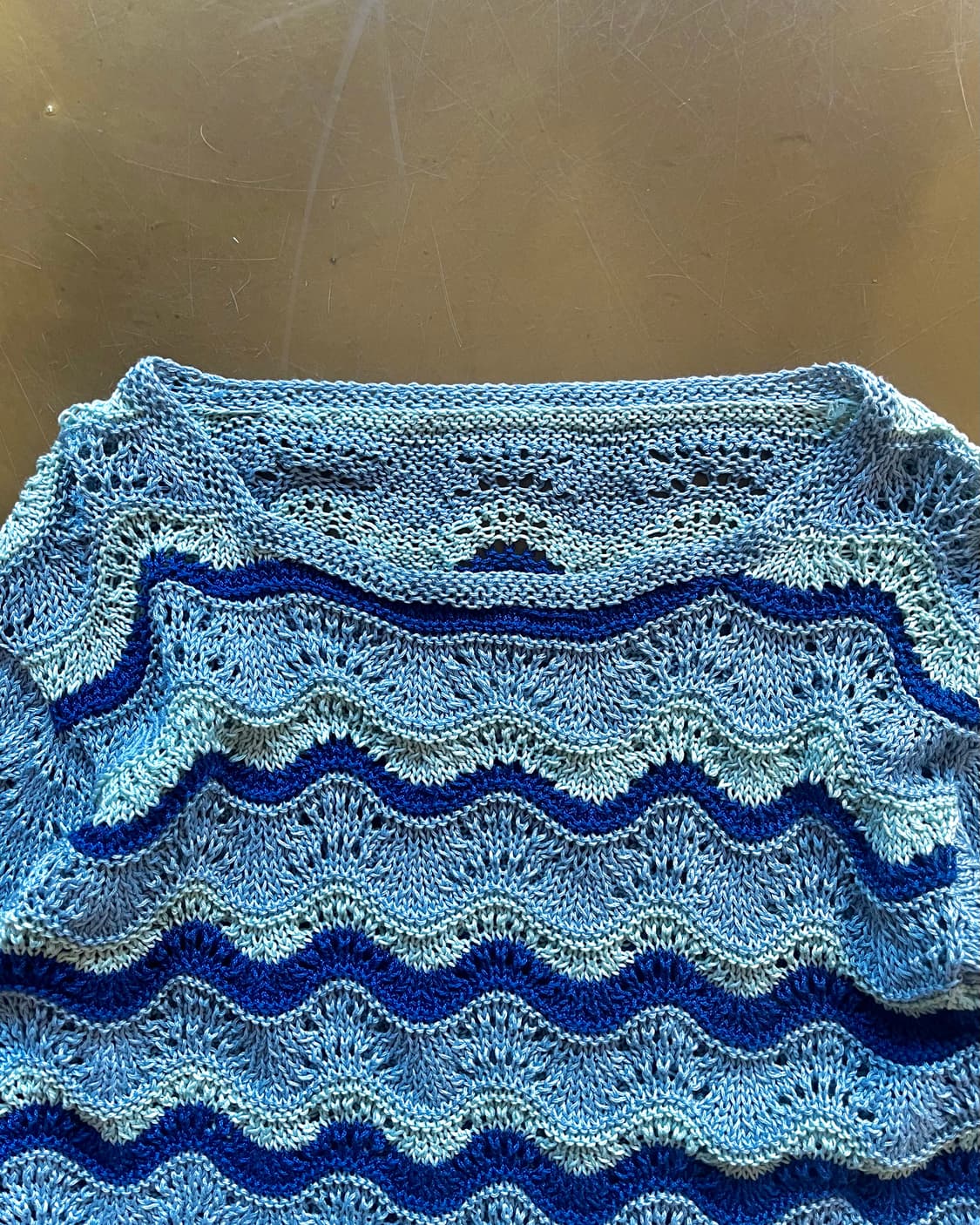 Jpn Vintage Waves Pattern Mesh Knit 상품이미지6