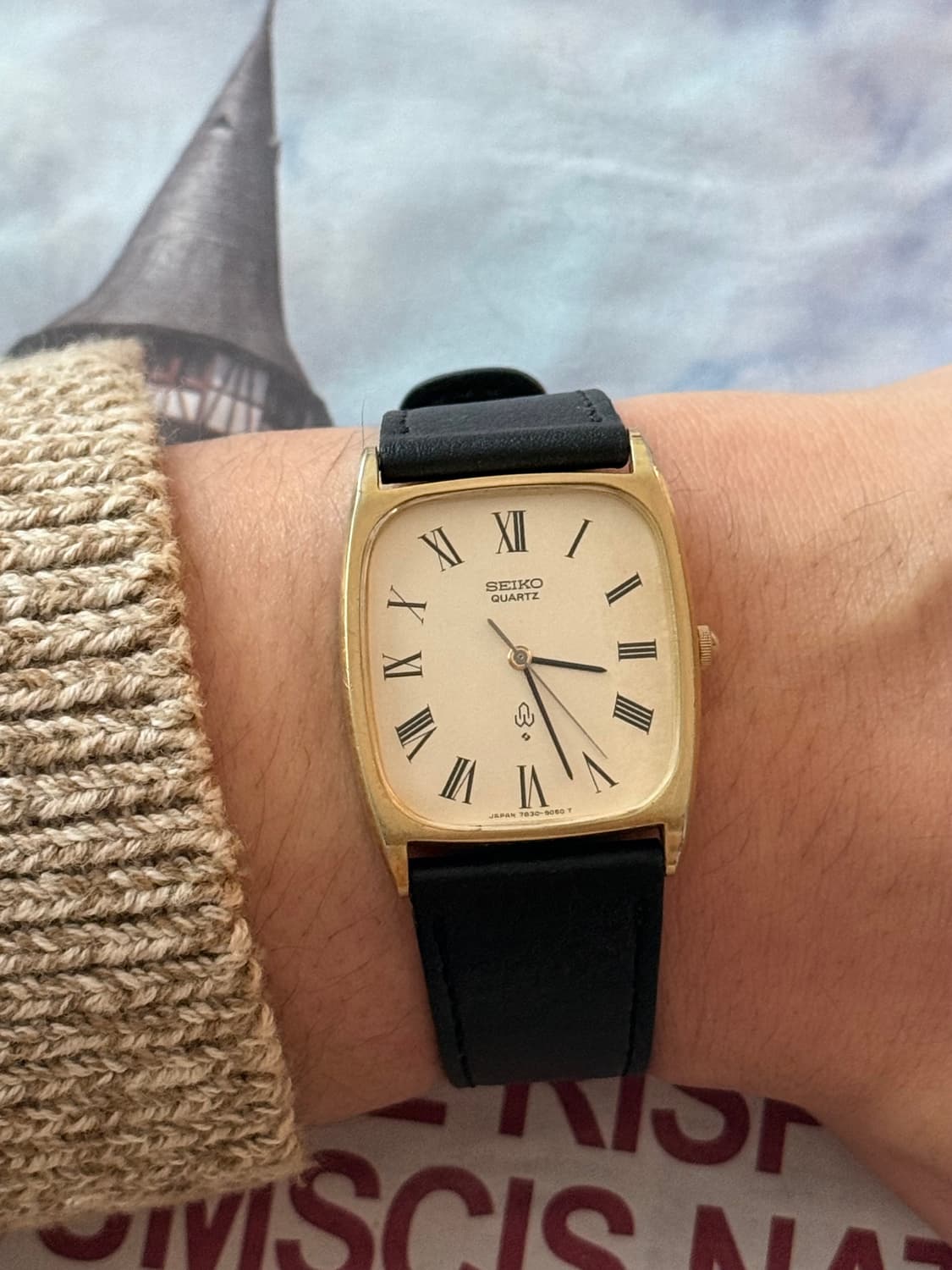 Seiko 세이코 Quartz Square 샴페인 골드 상품이미지6