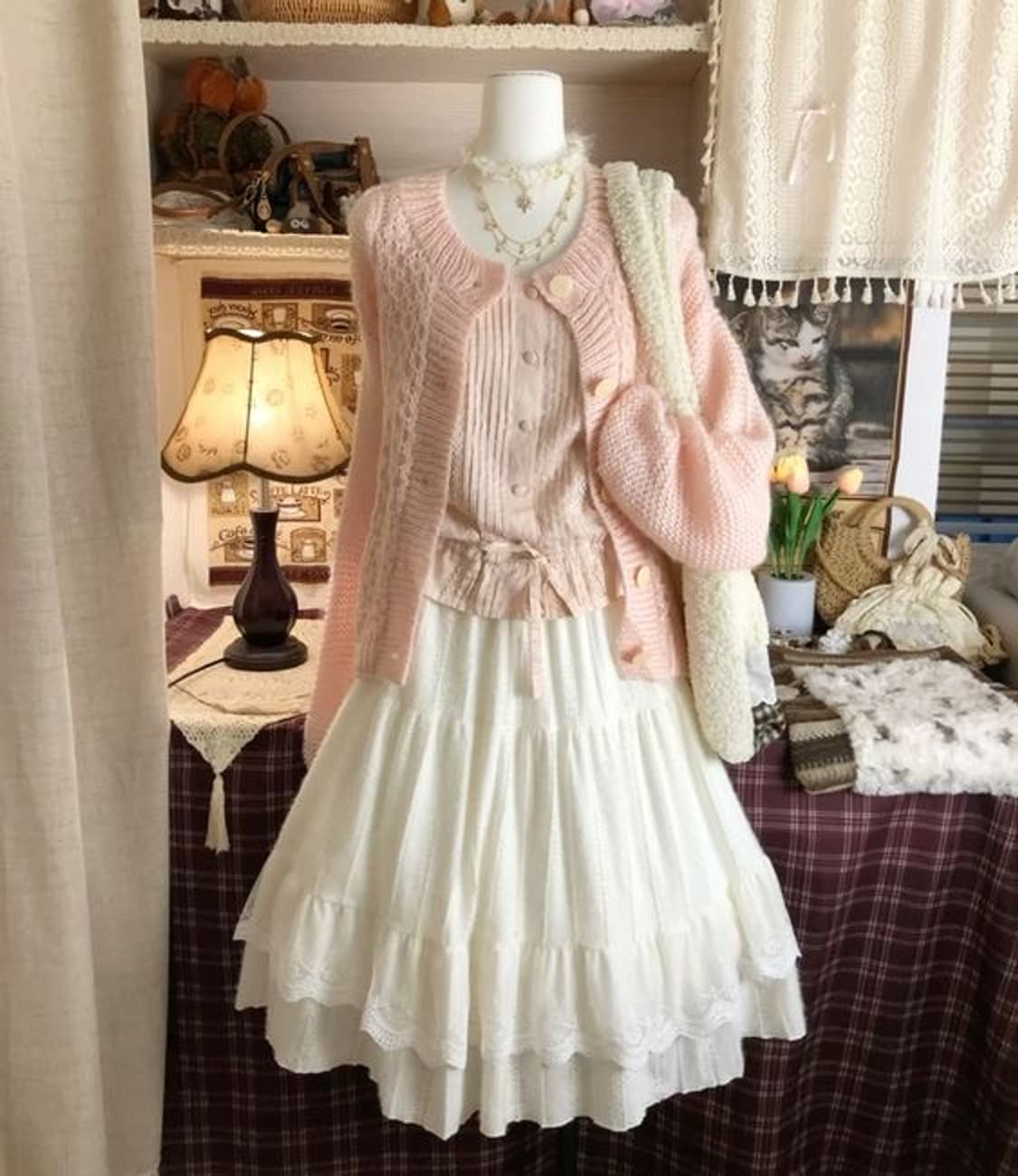 흰+핑+아이보리 모리걸 랜박🎀 상품이미지1