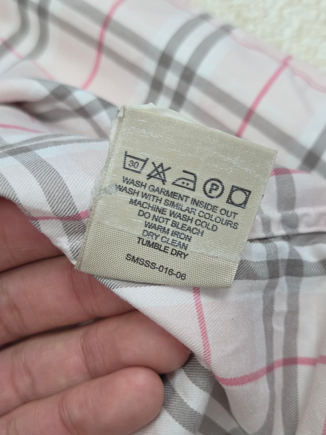 [버버리] 런던 체크 코튼 반팔 셔츠 | S00114 상품이미지5