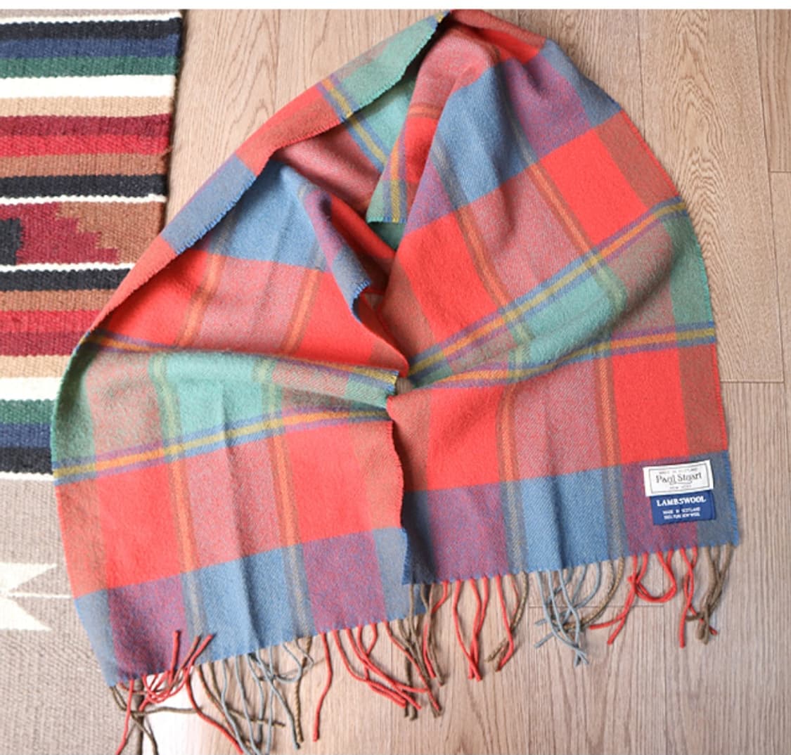 스코틀랜드 산 paul stuart 폴스튜어트 울100%
빈티지 머플러 상품이미지3