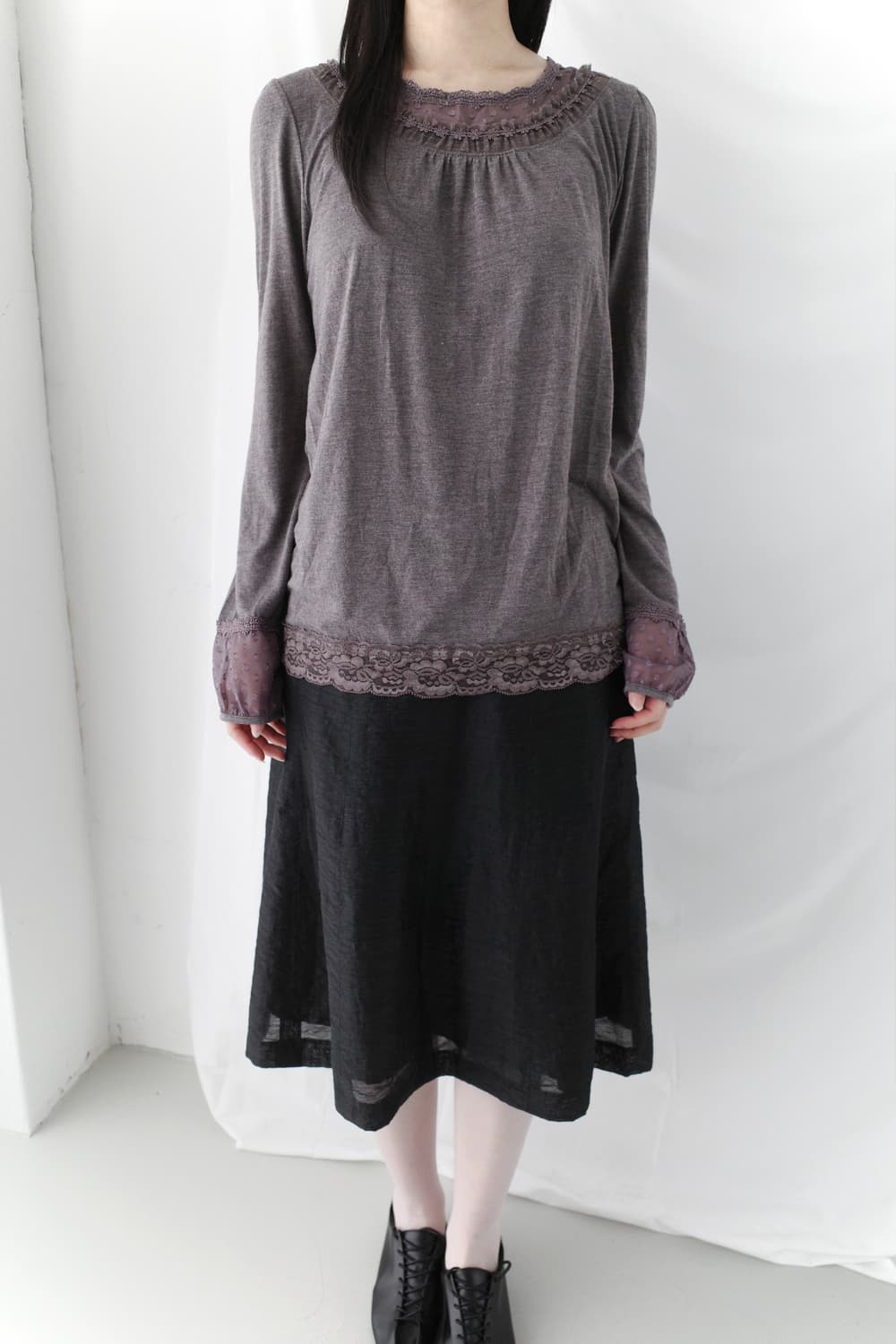 lace dot long sleeve 상품이미지6