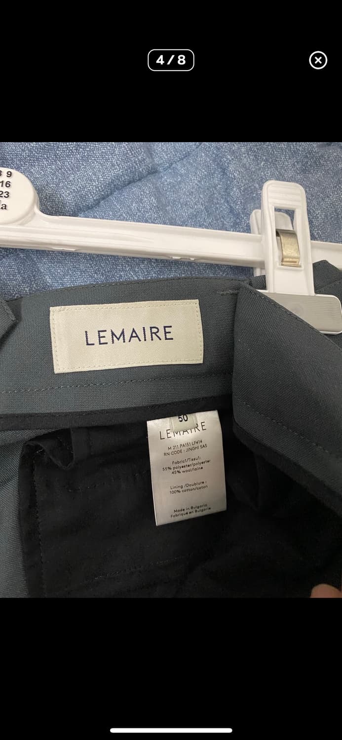 Lemaire belt pleat pants iron grey 50 상품이미지5