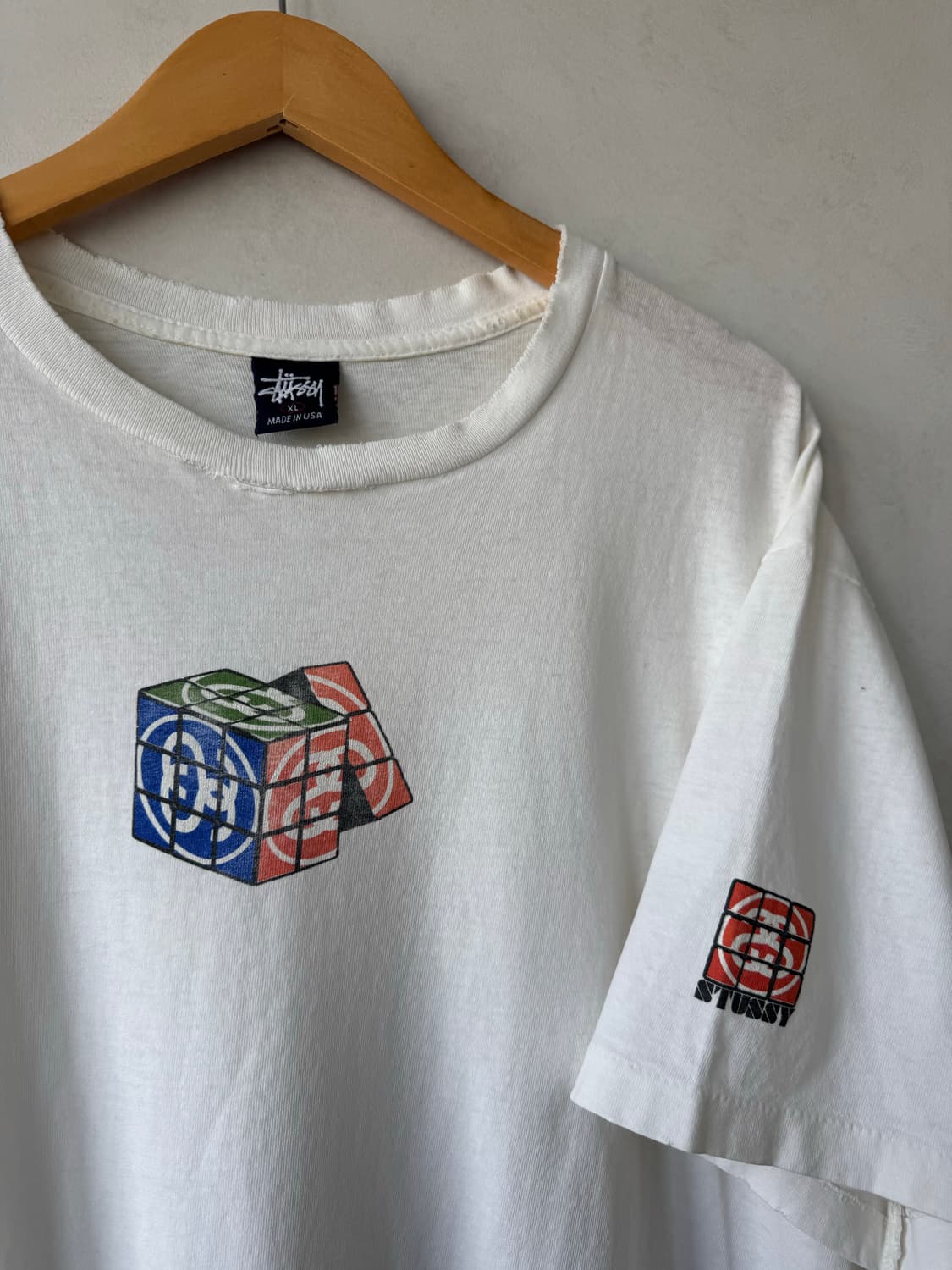 90s 스투시 Rubic Cube 티셔츠 상품이미지5