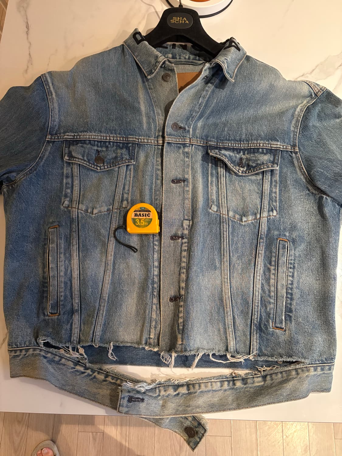 발렌시아가 넥자수 데님 자켓 40사이즈 상품이미지5