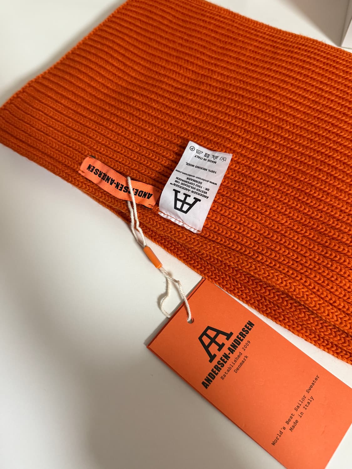 안데르센안데르센 와이드 머플러 오렌지 상품이미지2