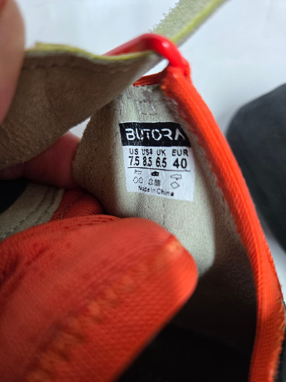 새제품)부토라 아크로 컴프 클라이밍 암벽화 블랙/오렌지 EUR40 상품이미지10