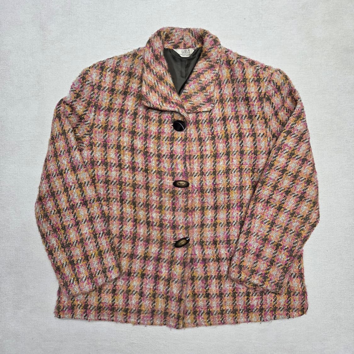 일본 빈티지 하구미 모리걸 헤어리 트위드 자켓 상품이미지1