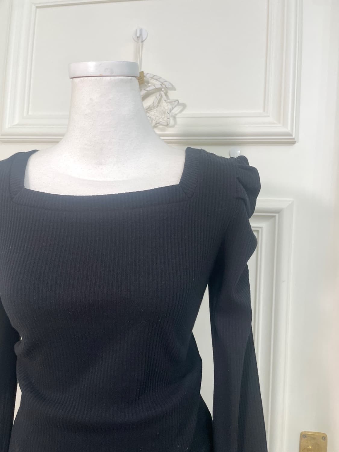 black puff sleeve back bow princess top 상품이미지8