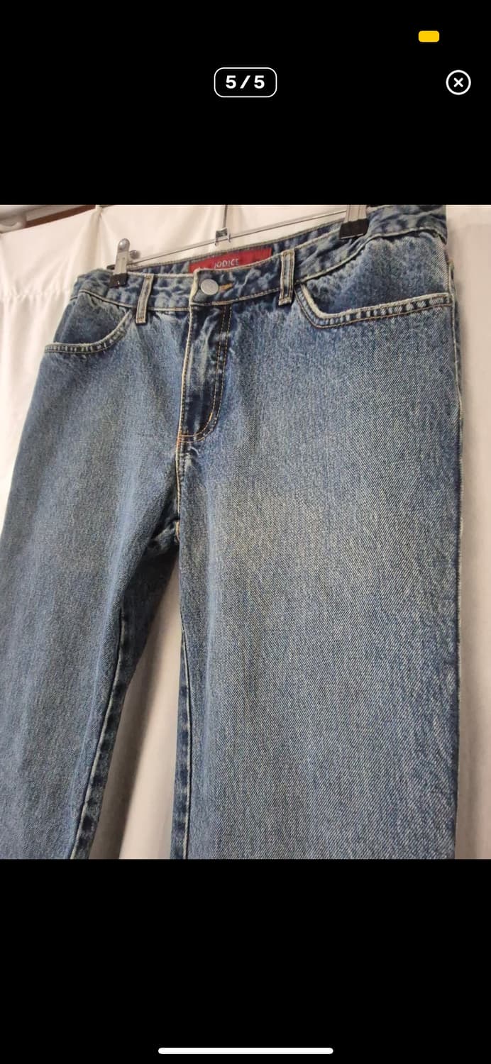 큐빅 데님 세미 부츠컷 진 상품이미지4