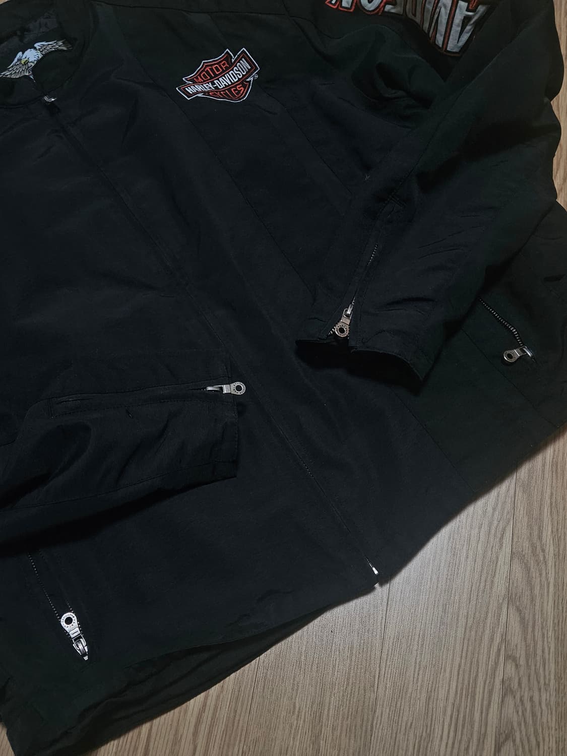 할리데이비슨 암포인트 자수 레터링 바이커자켓 3XL 상품이미지9