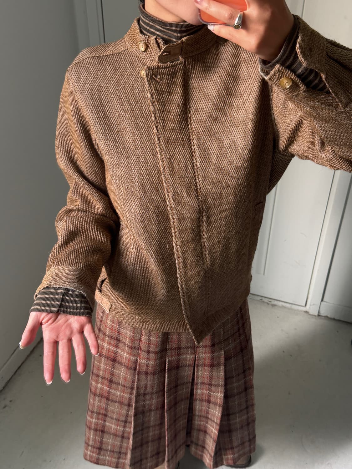 일본빈티지 헤링본 울자켓 상품이미지3