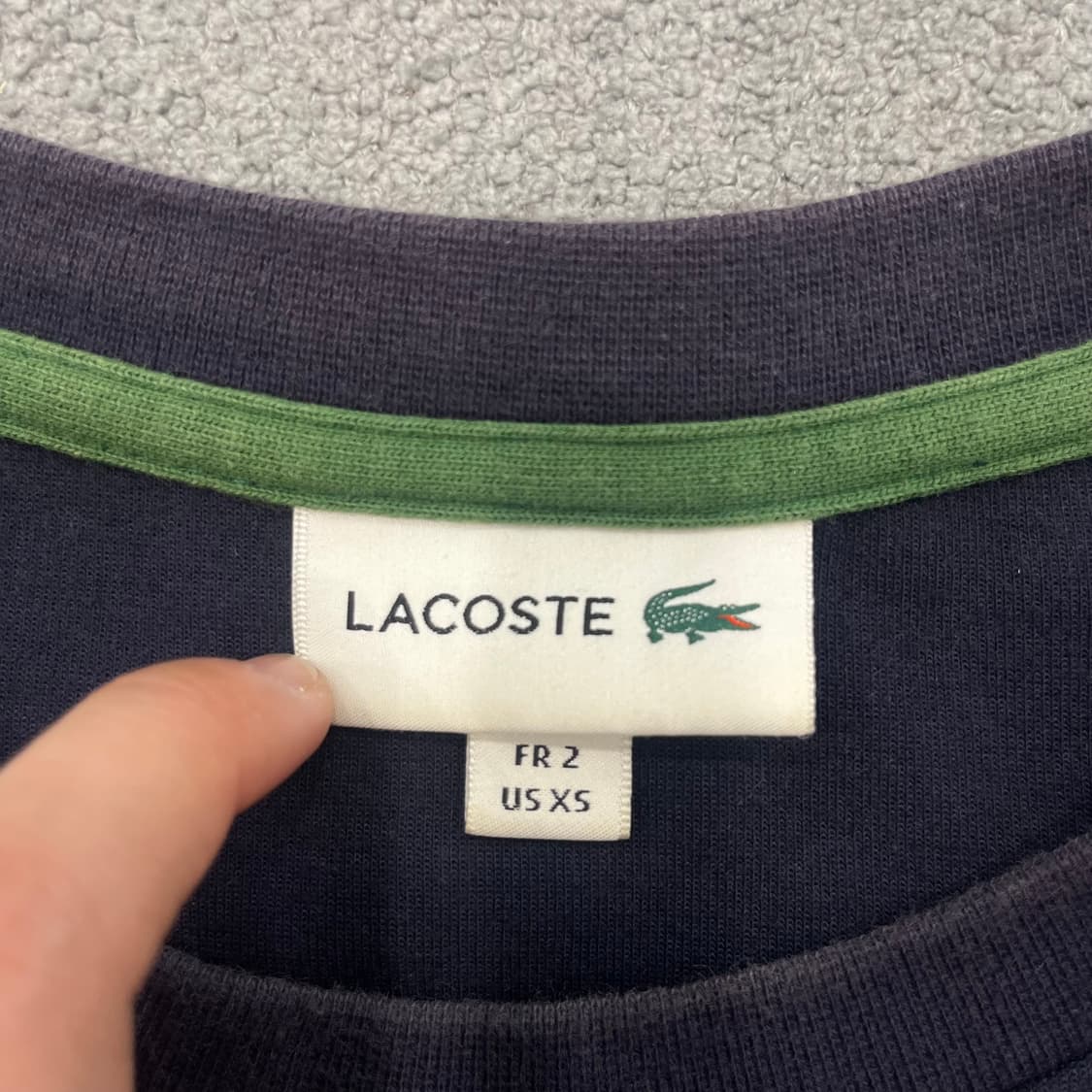 XS 라코스테 네이비 맨투맨 티셔츠 상품이미지4
