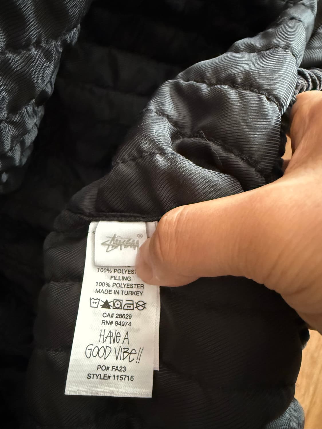 스투시 인슐 캔버스 워크자켓 블랙 L 상품이미지4