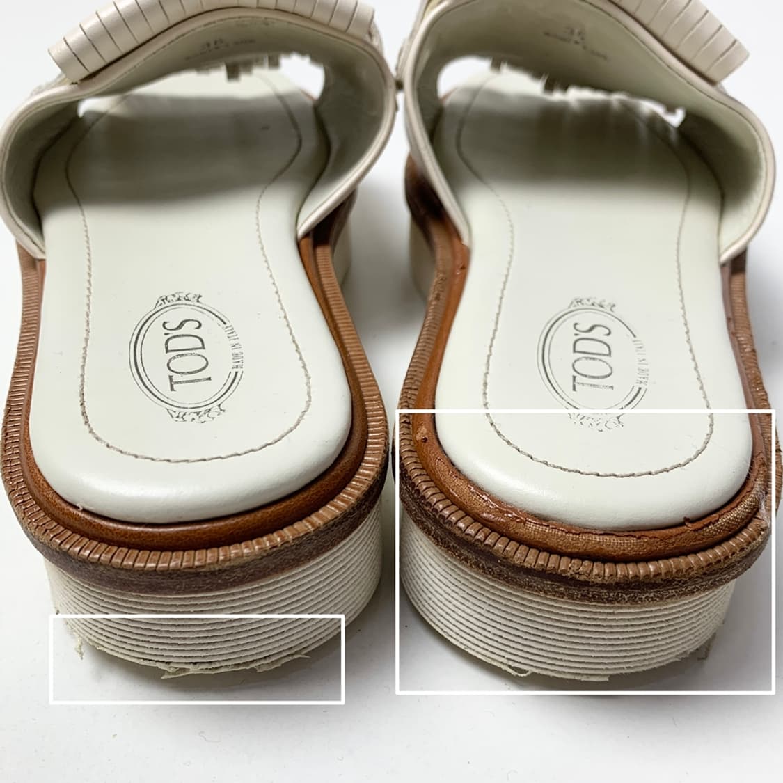 [230/정품] TODS 토즈 더블티 스터드 여성 샌들 상품이미지5