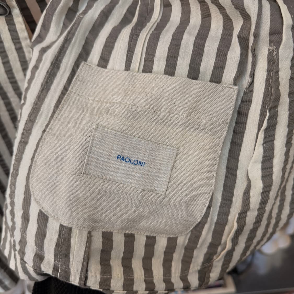 파올리니 컨템포러리 이탈리아 브랜드 시어서커 실크혼방 자켓 블레이저  2 상품이미지6