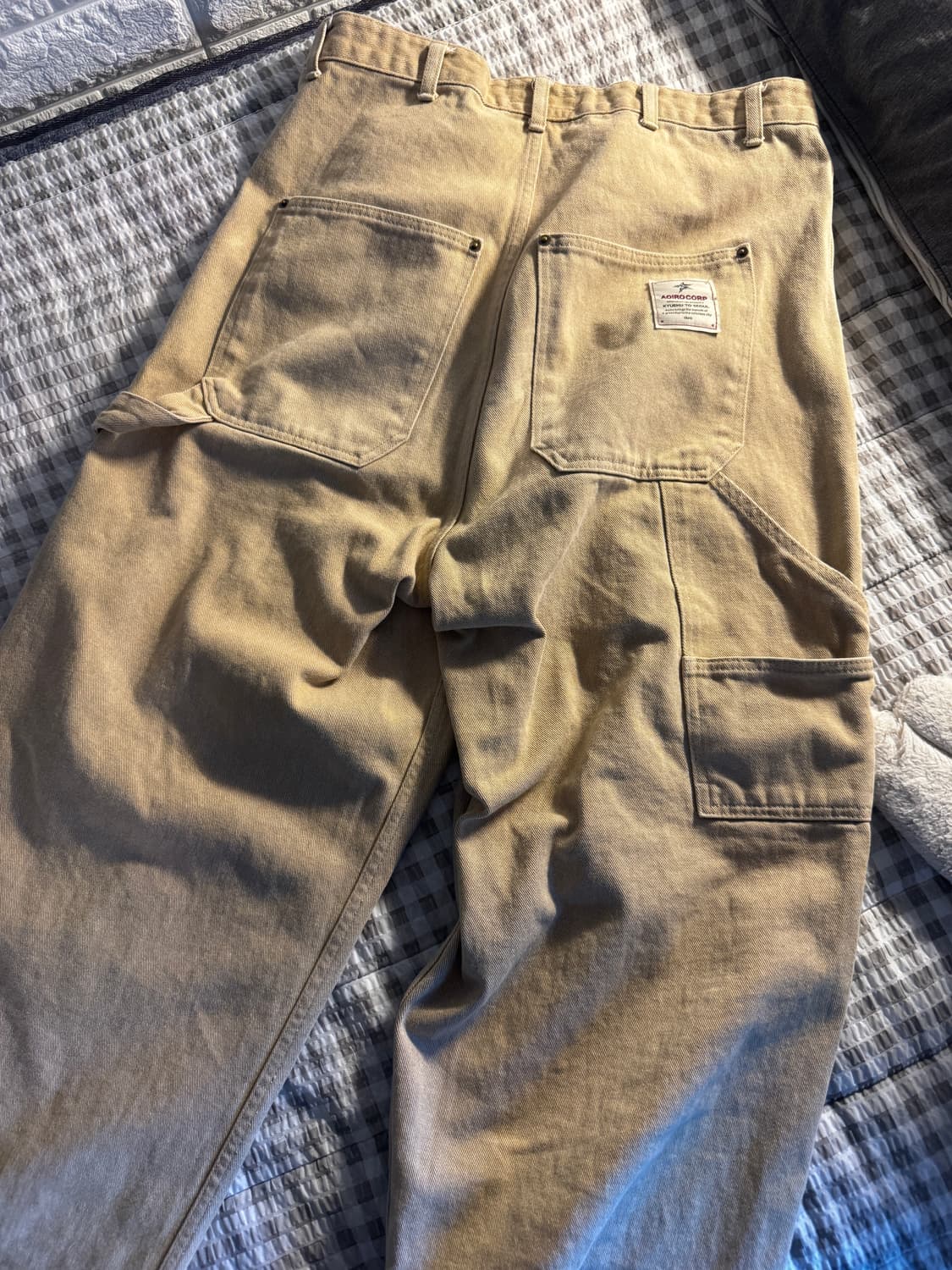 (1)아오이로 커트 더블 니 팬츠 탄 2025 상품이미지3