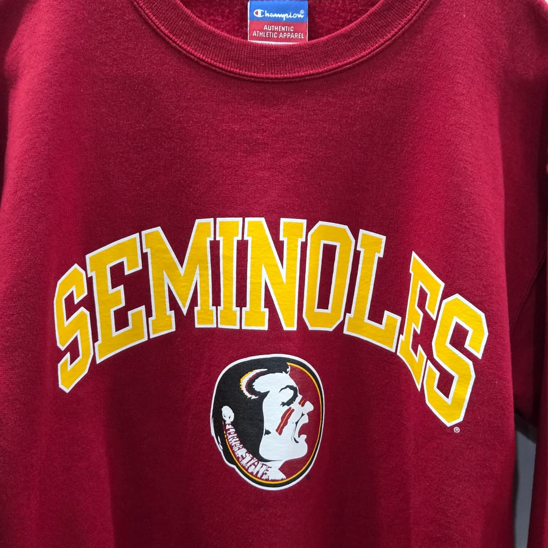 챔피온 세미놀스 프린팅 기모 맨투맨 S 상품이미지2