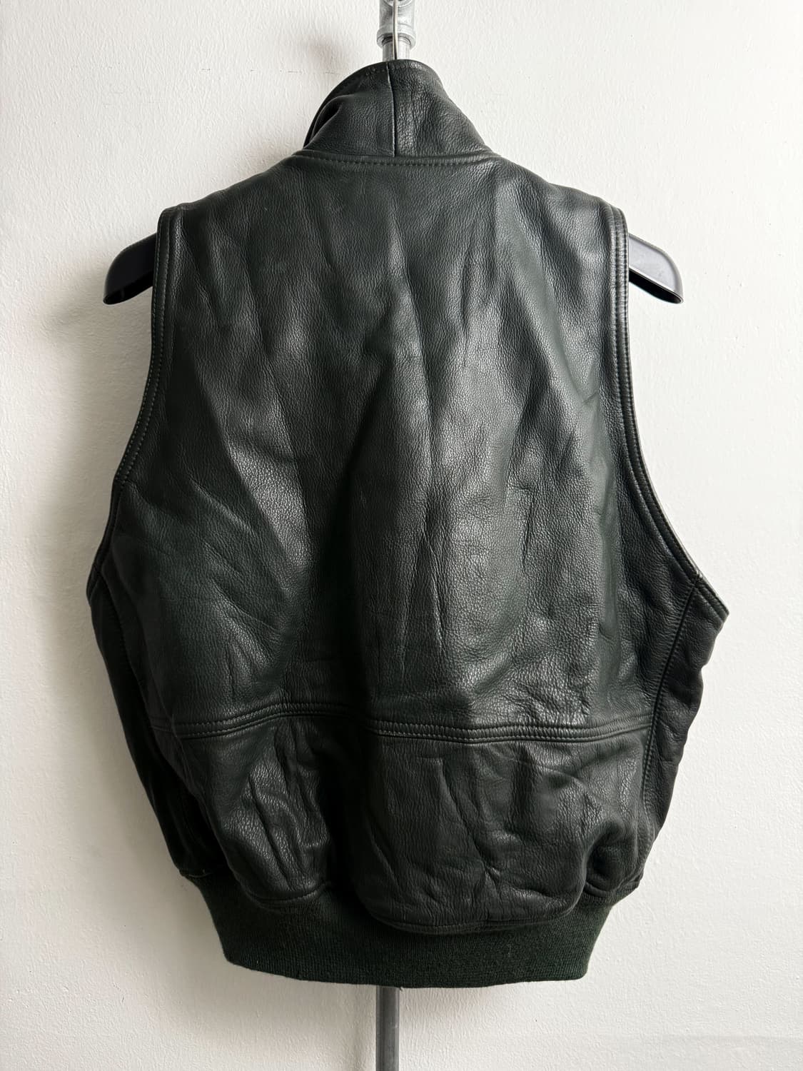 Vintage WORK LEAF Genuine Leather Vest 상품이미지4