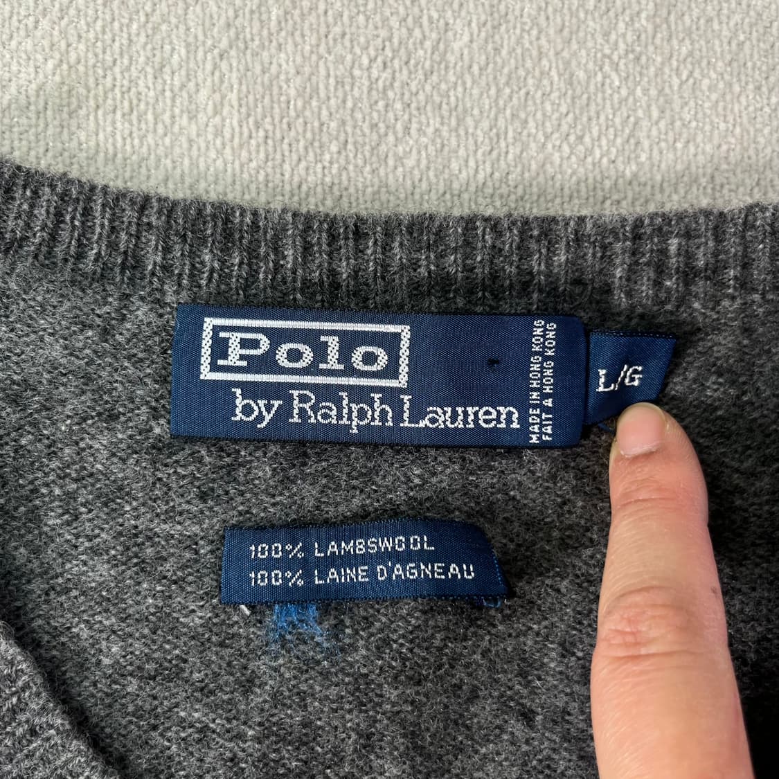 95 폴로랄프로렌 램스울 브이넥 니트 조끼 상품이미지3