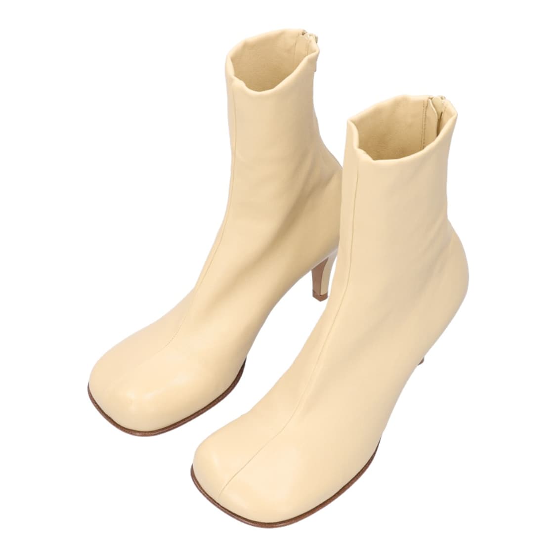 보테가 베네타 610238 블록 앵클 부츠 아이보리 37  상품이미지5