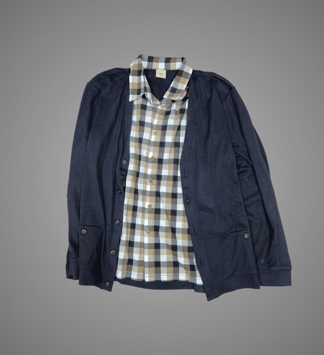 Layered Cardigan Shirt 상품이미지1