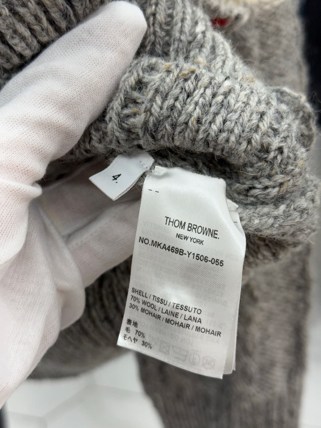 [4] 톰브라운 사선완장 트위스트 케이블 니트 상품이미지7