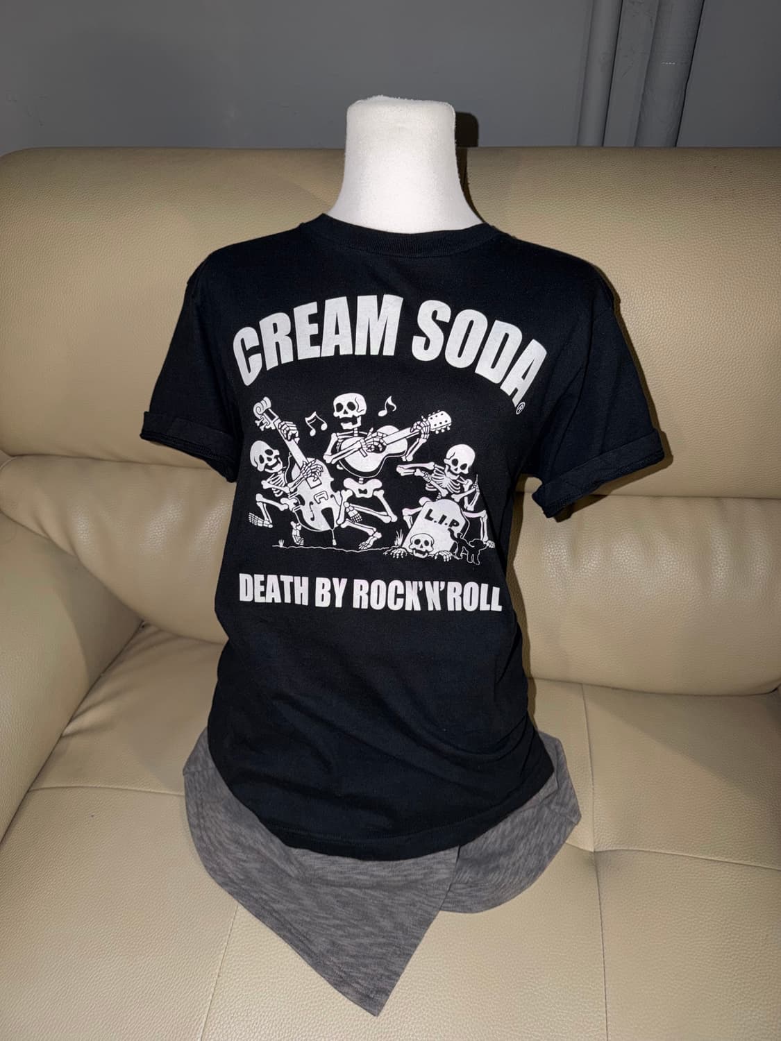 Cream soda dancing skull t-shirt 상품이미지1