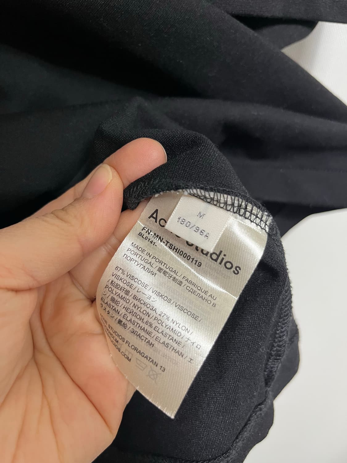 아크네 스튜디오 블랙 로고 반팔티 M 상품이미지3