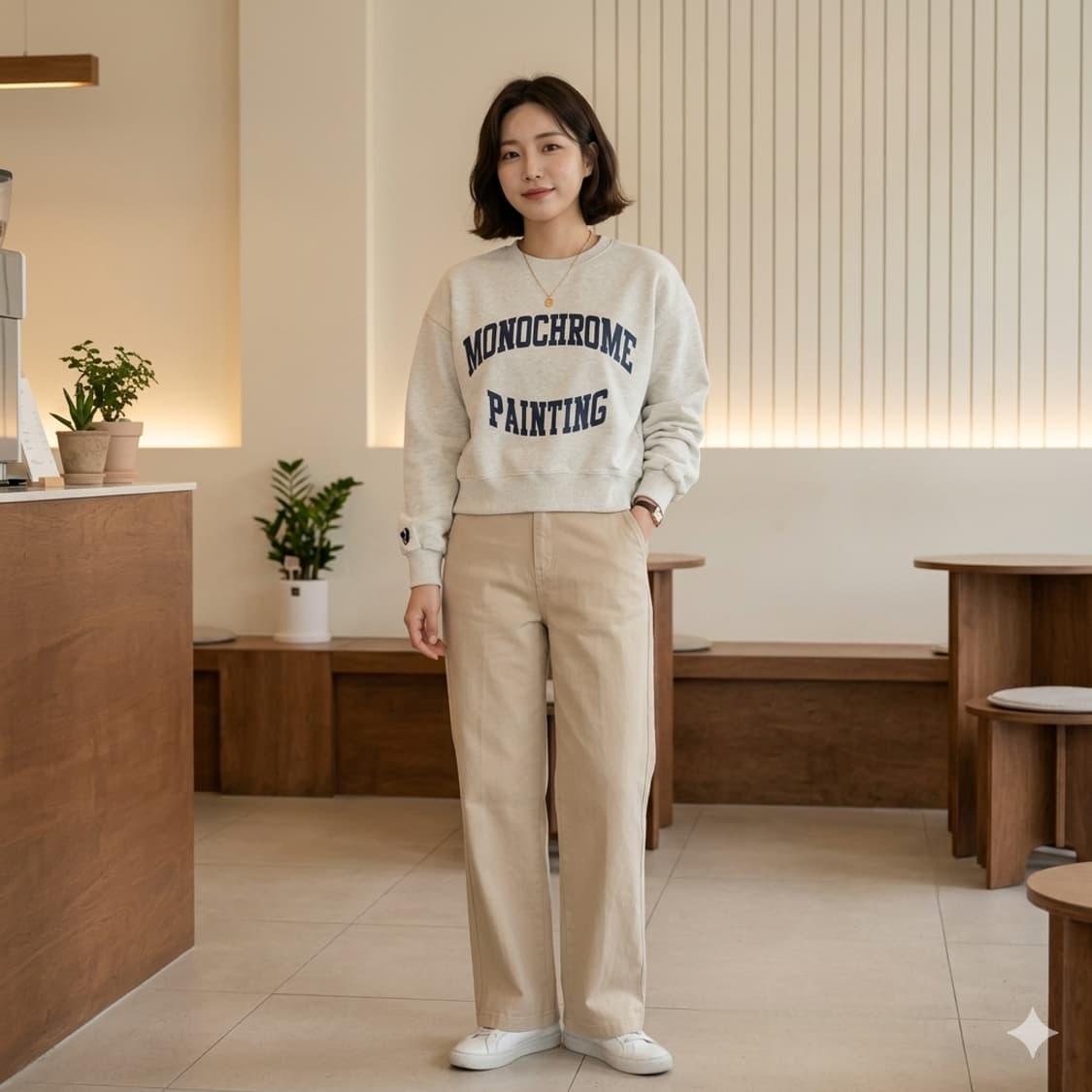 스튜디오 톰보이 MONOCHROME 프린팅 맨투맨 상품이미지1