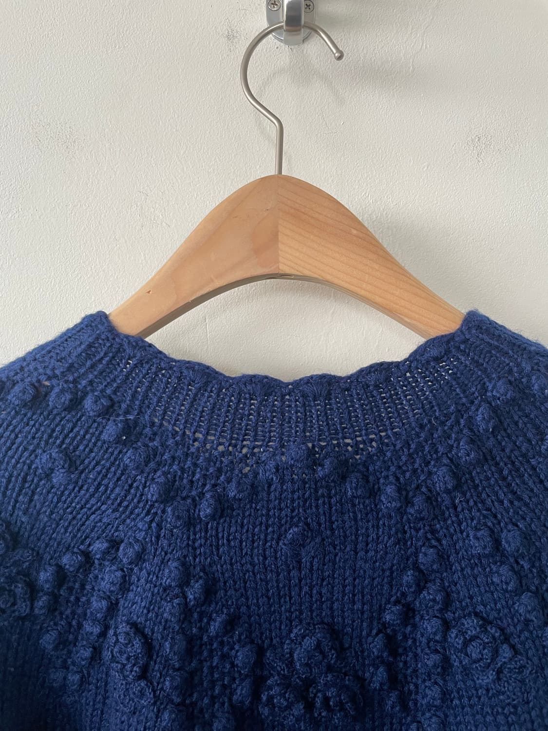 vintage blue pompom scalloped wool knit 상품이미지7
