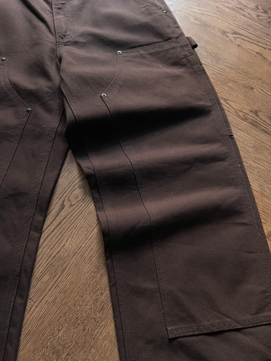 [32]칼하트 USA 다크브라운 더블니 캔버스 워크팬츠 상품이미지3