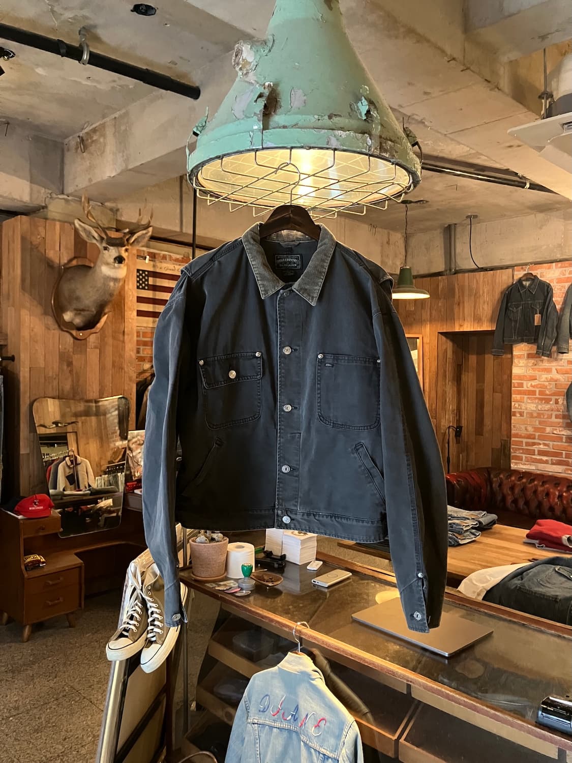 90s USA 빈티지 폴로 컨트리 블랙 덩가리 자켓 상품이미지1