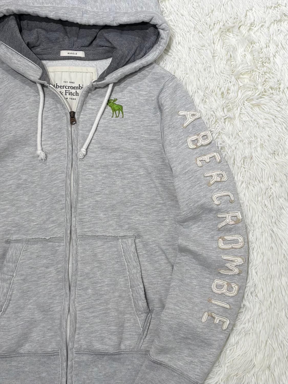 아베크롬비 사이드로고 후드집업 상품이미지5
