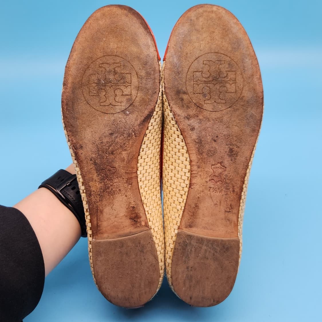 ooo 토리버치 라탄 여성플랫슈즈 7.5 245 상품이미지3