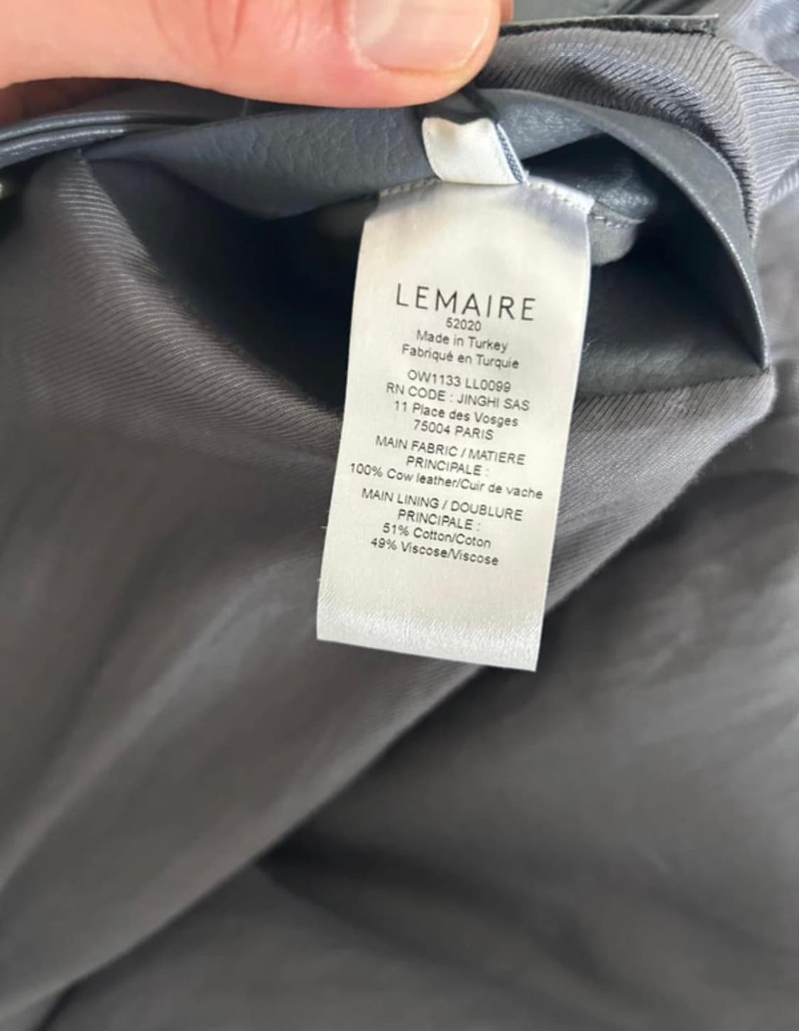 르메르/ 박시 크롭 레더 자켓 상품이미지9