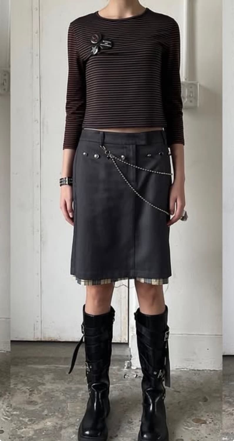 데어드 레이어드 스커트 상품이미지3