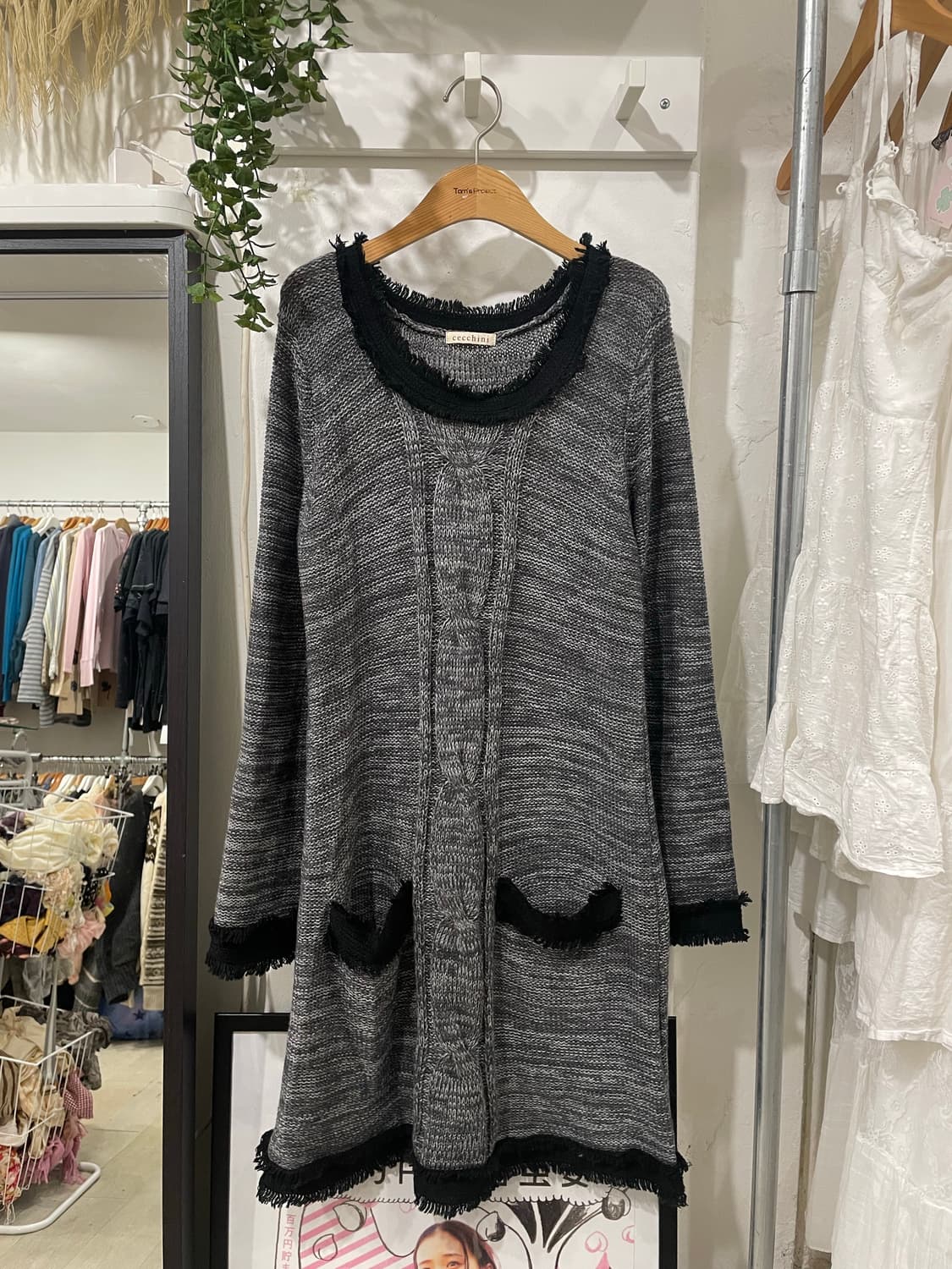 tassel knit long dress 상품이미지8