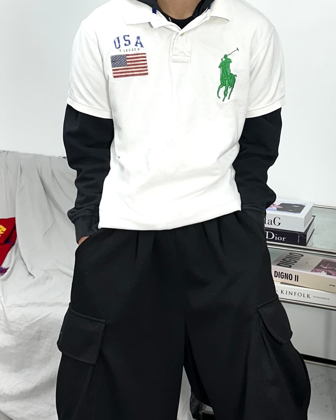 폴로 랄프로렌 빅포니 치프키프 USA 성조기 pk L 상품이미지1