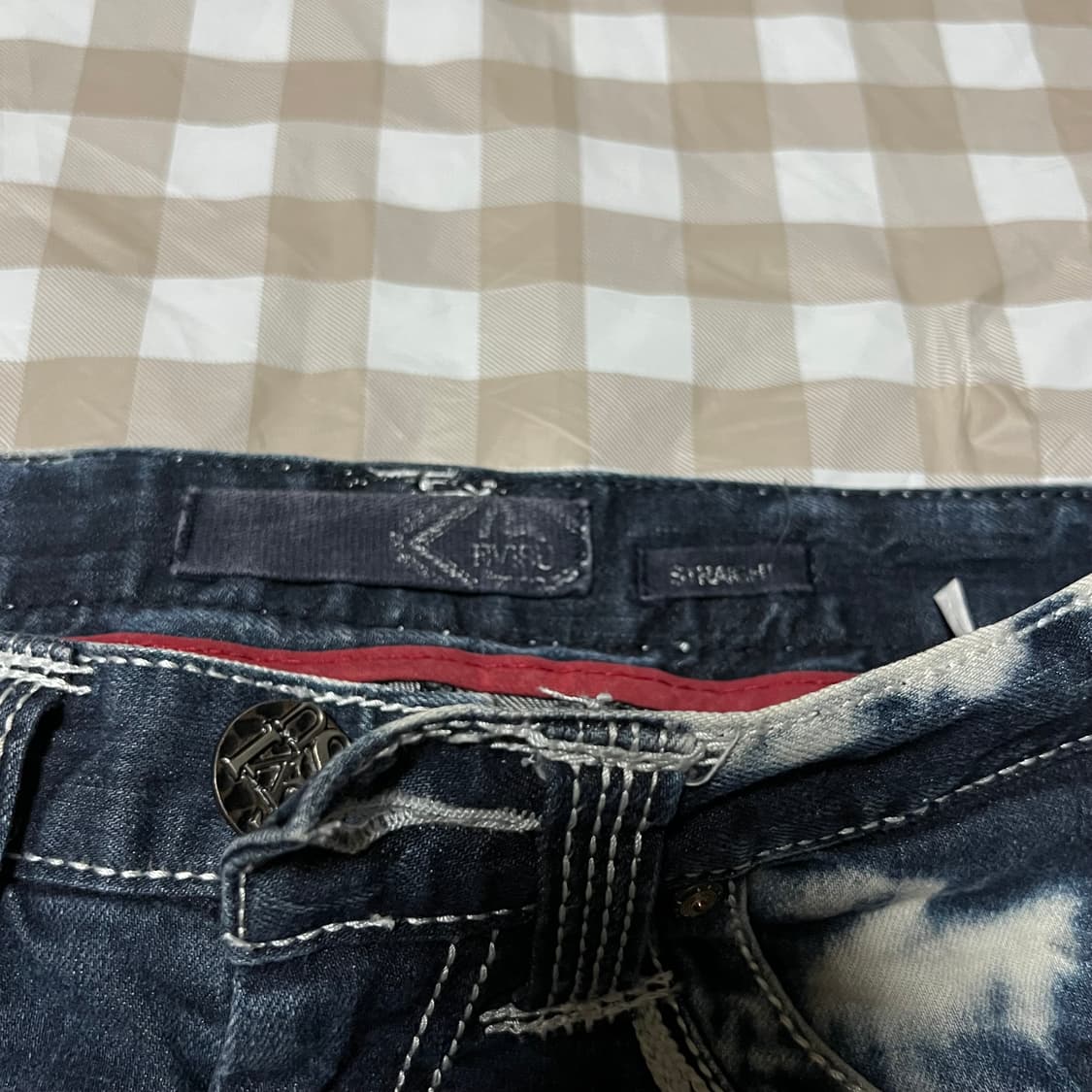 에비수 워싱 데님팬츠 28 빈티지 데미지 워싱 청바지 상품이미지3